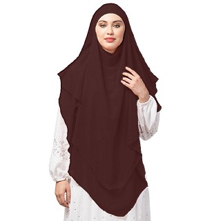 Instant Ready-to-wear Hijab- Brown